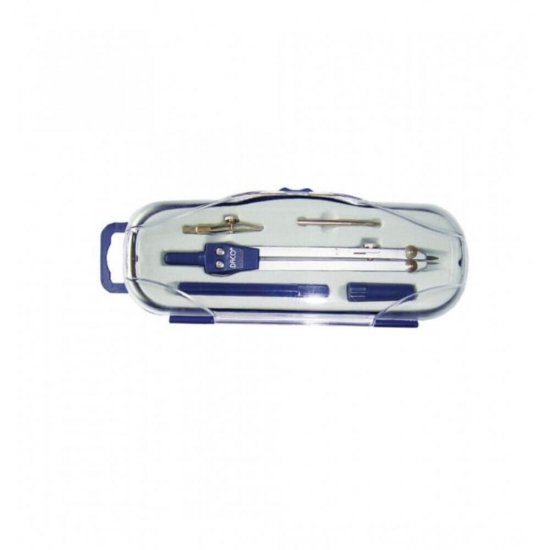Compas Metalic DACO, Diametru Maxim Cerc 42 cm, 4 Accesorii Incluse, Gri/Albastru, Compas Matematica, Compas Scolar, Compas pentru Scoala, Compas pentru Geometrie, Compas Desen Tehnic, Rechizite Scolare, Instrumente Geometrie
