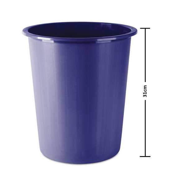 Cos de Birou pentru Hartii, Capacitate 14 L, 28x31 cm, Albastru, Cosuri Hartii, Cosuri pentru Reziduri, Cosuri Birou, Cos Maculatura