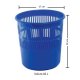 Cos de Plastic Birou, 10 L, 27x29 cm, Culoare Albastra, Cosuri pentru Birou, Cosuri din Plastic pentru Birou, Cos din Plastic pentru Hartii, Cos Plastic cu Perforatii, Cos de Plastic 10 L, Cosuri Mici pentru Hartii, Accesorii de Birou