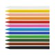 Set 12 Creioane Colorate Cerate MILAN, Ascutitoare si Radiera Incluse, Corp din Plastic Hexagonal, 12 Culori Diferite, Set Creioane Cerate, Creioane Cerate, Creioane Cerate Colorate, Creioane Cerate Non Toxice, Rechizite Scolare
