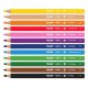 Set 12 Creioane Color MILAN Maxi, Ascutitoare Maxi Inclusa, Corp din Lemn Hexagonal, 12 Culori Diferite, Set Creioane Colorate, Creioane Colorate, Creioane pentru Desen, Creioane Colorate pentru Scolari, Creioane de Colorat, Rechizite Scolare