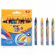 Creioane Cerate Plastifiate BIC Wax Crayons, 12 Buc/Set, Culori Asortate, Creioane de Colorat Cerate, Creion Cerat Plastifiat BIC, Set Creioane Cerate Plastifiate pentru Copii