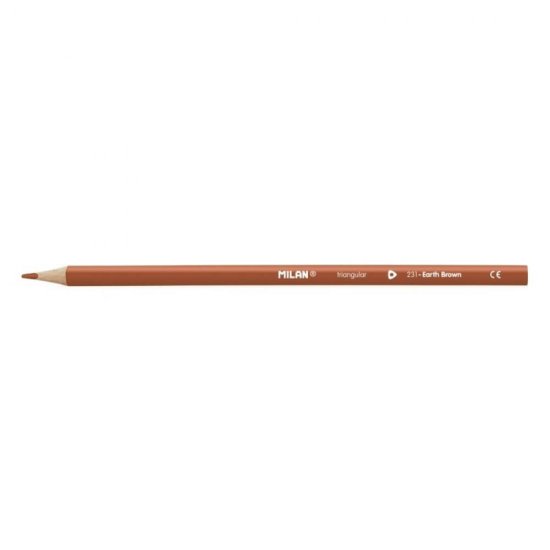 Set 12 Creioane Unicolor MILAN, Culoare Maro, Corp Hexagonal din Lemn, Creioane Maro, Set Creioane Maro, Creion Unicolor, Creioane Colorate, Creioane MILAN, Set Creioane Colorate, Creion Colorat, Creioane Scoala, Creioane Desen