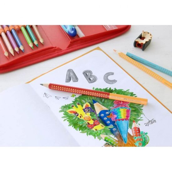 Creion Grafit HB Faber-Castell Grip 2001, Rosu/Galben, Creion Faber Castell, Creion Grafit Faber Castell, Creion HB Faber Castell, Creion Faber Castell Grip 2001, Creioane Faber Castell, Creioane Grafit Faber Castell, Creioane HB Faber Castell