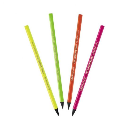 Creion Grafit BIC Evolution Fluo, 12 Buc/Set, Mina HB, Creion HB Grafit BIC Evolution Fluo, Creioane Grafit, Set Creioane Grafit, Creioane Grafit Desen, Creioane Desen, Creion Grafit fara Lemn