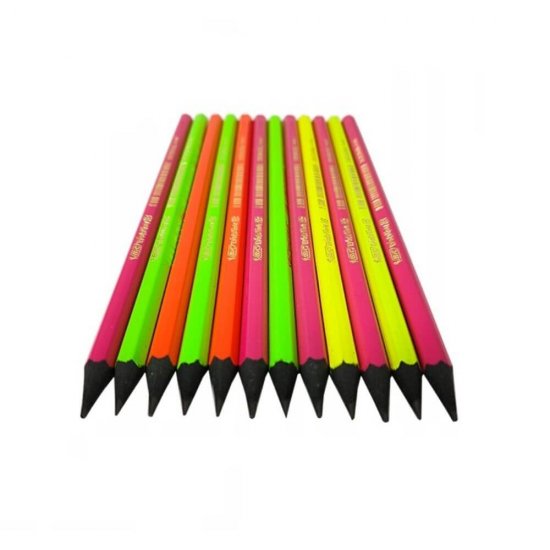 Creion Grafit BIC Evolution Fluo, 12 Buc/Set, Mina HB, Creion HB Grafit BIC Evolution Fluo, Creioane Grafit, Set Creioane Grafit, Creioane Grafit Desen, Creioane Desen, Creion Grafit fara Lemn