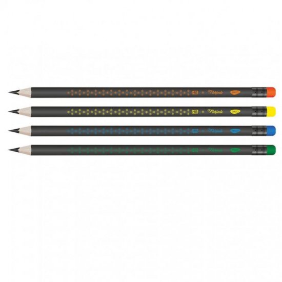 Set 72 Creioane Grafit DACO Floricele, Mina HB, Corp Triunghiular de Lemn cu Radiera, Creioane Desen HB, Creioane Grafit HB, Creion HB, Set Creioane Grafit cu Radiera, Creion HB Grafit, Creioane pentru Schite si Grafica, Creioane Desen Tehnic