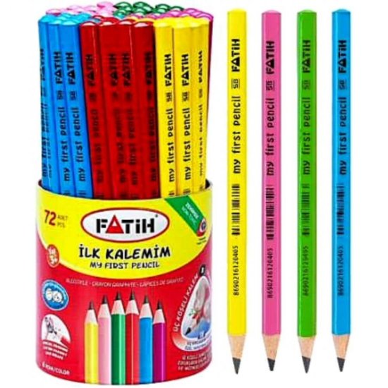 Set 72 Creioane Grafit Fatih Maxi My First Pencil, Mina SB, Corp Hexagonal de Lemn, Creioane SB, Set Creioane Grafit SB, Creion SB, Set Creioane Grafit pentru Scoala, Creion SB Grafit, Creioane pentru Schite si Grafica, Creioane Desen Tehnic