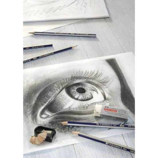 Set 6 Creioane Grafit Faber-Castell Goldfaber, Radiera si Ascutioare Incluse, Faber-Castell Goldfaber Creion, Creion Grafit Desen, Creion Grafit pentru Scris si Desen, Creion Desen Tehnic, Set Creioane Grafit Desen Tehnic, Creioane Grafica