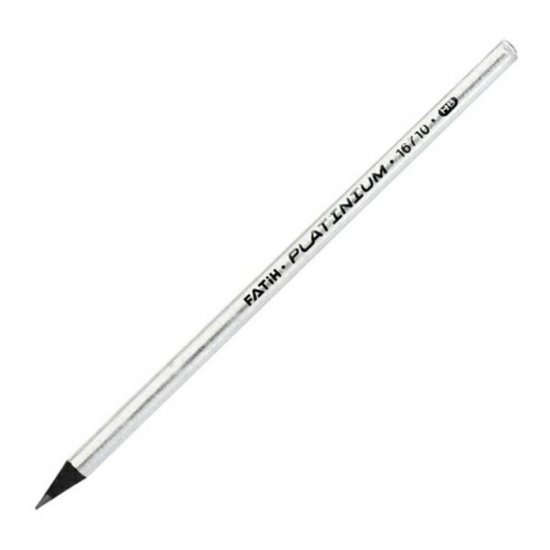 Set 72 Creioane Grafit Fatih Platinium, Mina HB, Corp Rotund de Lemn, Culoare Argintie, Creioane HB, Set Creioane Grafit HB, Creion HB, Seturi Creioane Grafit pentru Scoala, Creion HB Grafit, Creioane pentru Schite si Grafica, Creioane Desen Tehnic