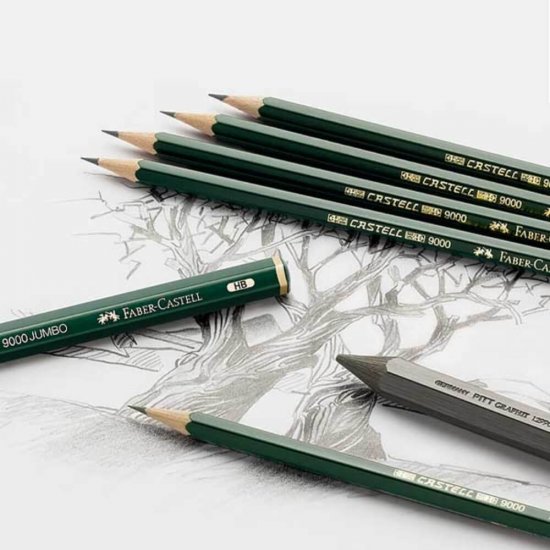 Creion Grafit Faber – Castell 9000, Duritate Mina 5B, Forma Hexagonala, Creion Grafit Scoala, Rechizite Scolare, Creioane cu Mina Duritate 5B, Creioane Scoala Faber – Castell, Creioane pentru Schite, Creioane pentru Desen, Creioane Profesioniste