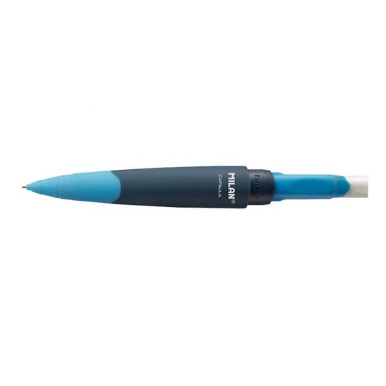 Creion Mecanic MILAN Capsule Slim, Mina de 0.5 mm, Corp din Plastic Albastru, Creioane Mecanice, Creion Mecanic cu Mina, Creioane Mecanice cu Mina, Creion Mecanic Milan, Creion Mecanic Albastru, Creion Mecanic cu Radiera, Creion Mecanic 0.5 mm
