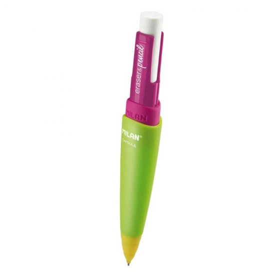 Creion Mecanic MILAN Capsule, Mina de 0.7 mm, Corp din Plastic Multicolor, Creioane Mecanice, Creion Mecanic cu Mina, Creioane Mecanice cu Mina, Creion Mecanic Milan, Creion Mecanic cu Radiera, Creion Mecanic 0.7 mm