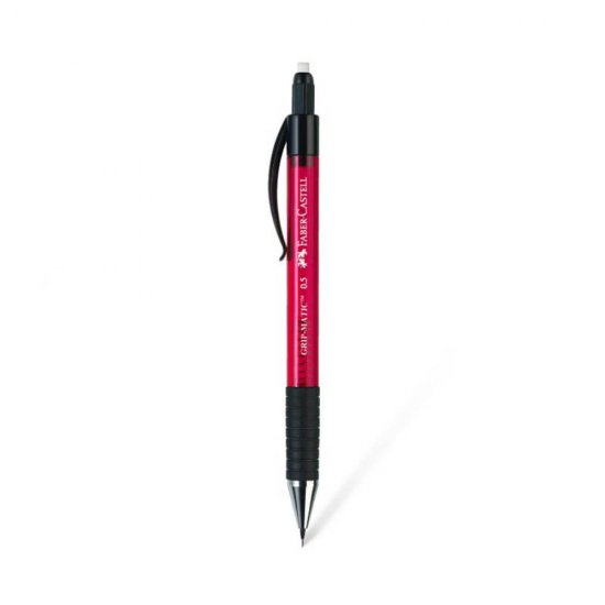 Creion Mecanic Grip-Matic 1375 Faber-Castell, Mina 0.5 mm, Culoare Corp Rosu, Creion Mecanic, Creion Mecanic Faber-Castell, Creion Mecanic Grip-Matic 1375, Creion Copii, Creion Mecanic Copii, Faber-Castell Grip-Matic 1375