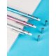 Creion Mecanic Metalic Deli, 0.5mm Mina, Clip Rezistent, Corp Roz, Creion Mecanic Clasic, Rechizite Scolare, Instrumente de Scris, Creion Mecanic Desen, Creioane Mecanice Deli, Creion Mecanic Colorat