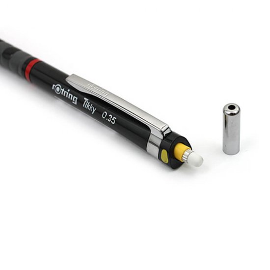 Creion Mecanic ROTRING Tikky III, Mina de 0.35 mm, Negru, Corp din Plastic cu Radiera, Creion Mecanic Negru, Creioane Mecanice, Creion Mecanic Rotring, Creion Mecanic cu Mina, Creioane Mecanice cu Mina, Creion Mecanic 0.35 mm, Creion Mecanic Plastic