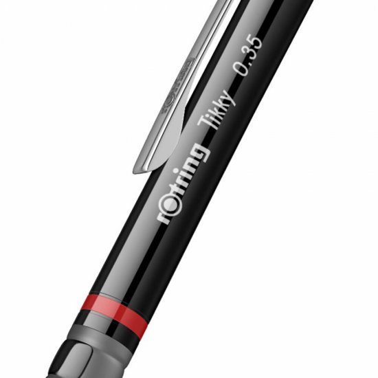 Creion Mecanic ROTRING Tikky III, Mina de 0.35 mm, Negru, Corp din Plastic cu Radiera, Creion Mecanic Negru, Creioane Mecanice, Creion Mecanic Rotring, Creion Mecanic cu Mina, Creioane Mecanice cu Mina, Creion Mecanic 0.35 mm, Creion Mecanic Plastic