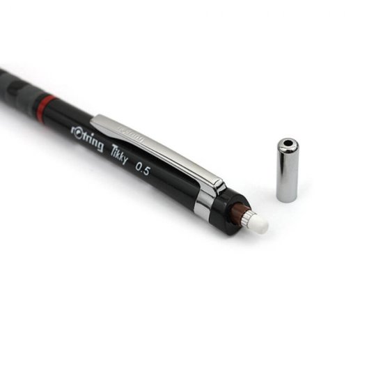 Creion Mecanic ROTRING Tikky III, Mina de 0.5 mm, Negru, Corp din Plastic cu Radiera, Creion Mecanic Negru, Creioane Mecanice, Creion Mecanic Rotring, Creion Mecanic cu Mina, Creioane Mecanice cu Mina, Creion Mecanic 0.5 mm, Creion Mecanic Plastic