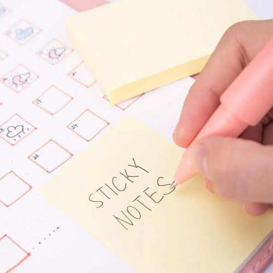 Set 100 Notite Adezive Deli Stick Up, 76x51 mm, Galbene, Bloc Notite Adezive, Notite Adezive la Bloc, Set de Notite Adezive, Sticky Notes, Post It Notes, Notite Sticky, Bloc de Notite Adezive, Notite Adezive Colorate, Notite Adezive Galbene
