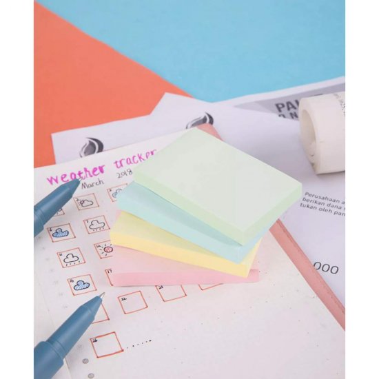 Set 100 Notite Adezive Deli Stick Up, 76x51 mm, Albastru Pastel, Bloc Notite Adezive, Notite Adezive la Bloc, Set de Notite Adezive, Sticky Notes, Post It Notes, Notite Sticky, Bloc de Notite Adezive, Notite Adezive Colorate, Notite Adezive Albastre