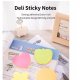 Notite Adezive Deli Stick Up, Mar, 76x76 mm, 4 Culori Neon, 80 File/Set, Notite Adezive Mar, Notite Adezive Model Mar, Notite Adezive Forma Mar, Notes Adeziv Deli, Notite Adezive Colorate, Notite Autoadezive Colorate