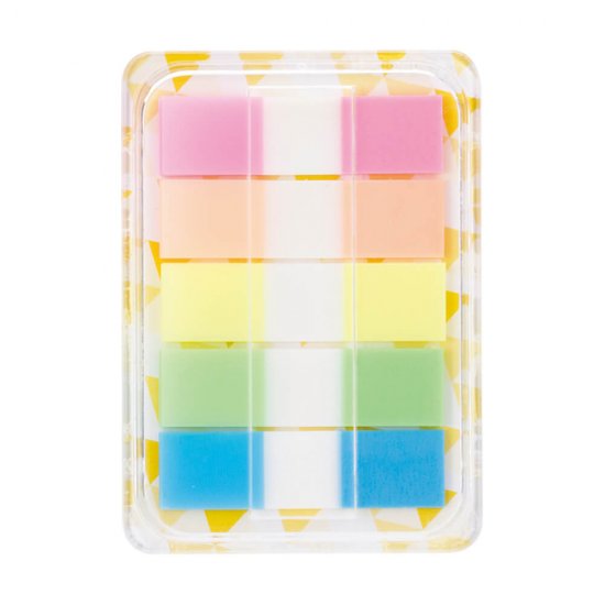 Indecsi Autoadezivi cu Dispenser din Plastic, Deli Stick Up, 44x12 mm, 5 Culori, 100 File, Dispenser Index Plastic cu Adeziv, Sticky Indexuri, Evidentiatoare Adezive de Pagina, Indecsi Adezivi cu Dispenser, Index Autoadeziv cu Dispenser