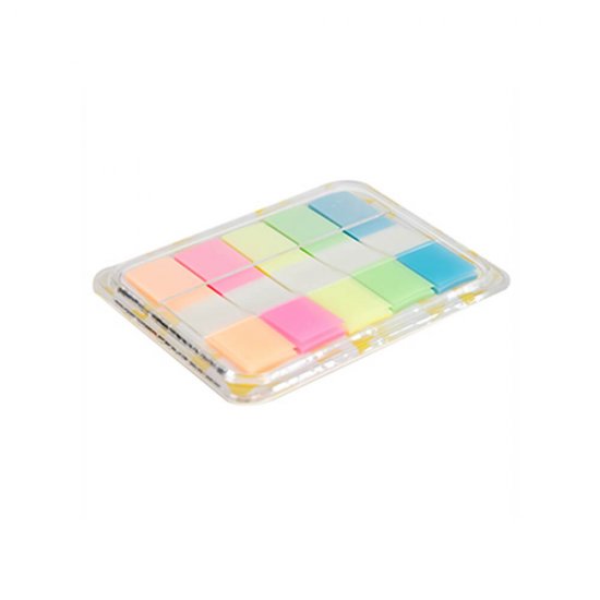 Indecsi Autoadezivi cu Dispenser din Plastic, Deli Stick Up, 44x12 mm, 5 Culori, 100 File, Dispenser Index Plastic cu Adeziv, Sticky Indexuri, Evidentiatoare Adezive de Pagina, Indecsi Adezivi cu Dispenser, Index Autoadeziv cu Dispenser
