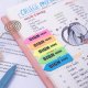 Index Adeziv Plastic, Deli Stick Up, Model “Semneaza Aici”, 44x12 mm, 5 Culori, Indecsi Adezivi in 5 Culori, Indecsi Adezivi in 5 Culori cu Model, Index Plastic cu Adeziv, Evidentiatoare pentru Carti si Caiete, Sticky Note
