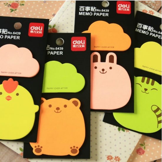 Notite Adezive Deli Stick Up, 40 File/Set, Model Nor si Pui, 76x76 mm, Notite Adezive Color, Notite Adezive Colorate, Biletele Adezive Color, Bloc Notes Adeziv Color, Notite Autoadeziv Color, Notite Adezive Stick Up, Notite Adezive Color Stick Up