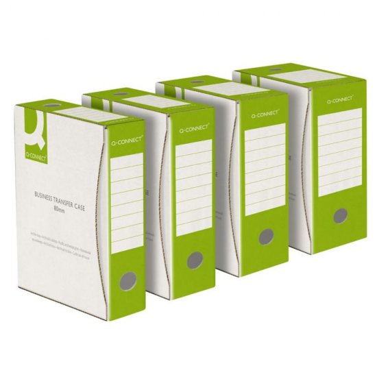 Cutie Arhivare A4, 339x298x100 mm, Culoare Verde, Cutii Arhivare Documente Q-CONNECT, Cutii Carton Arhivare, Cutii Organizare Documente