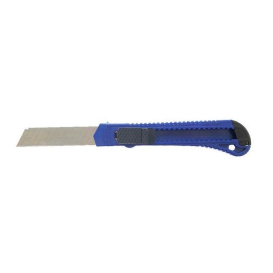 Cutter Clasic OTI, Lungime 18 cm, Culoare Albastra, Cutter Albastru, Cutter Mare, Cutter Blade, Cutter Cutit, Cutit pentru Taiat Hartie, Cuttere Clasice, Cutter cu Lama din Otel