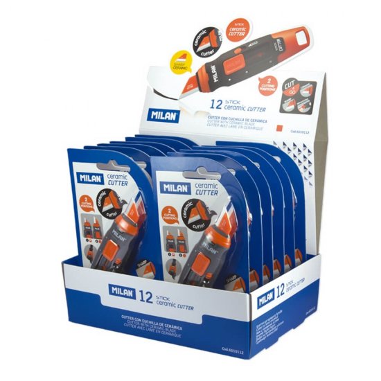 Cutter Milan cu Lama Ceramica, Sistem de Blocare si Lame Inteschimbabile, Cutter Lama Ceramica, Cutter cu Sistem de Blocare, Cutter Lame Interschimbabile, Cutter Hartie, Cutter Carton, Cutter Lame Ceramice