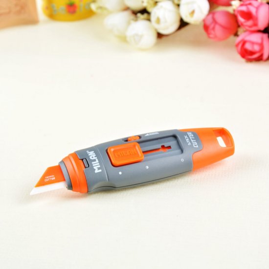 Cutter Milan cu Lama Ceramica, Sistem de Blocare si Lame Inteschimbabile, Cutter Lama Ceramica, Cutter cu Sistem de Blocare, Cutter Lame Interschimbabile, Cutter Hartie, Cutter Carton, Cutter Lame Ceramice