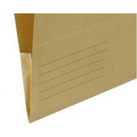 Set 5 Dosare Suspendabile A4, cu Burduf si Eticheta, Maro, Dosar din Carton,Dosare pentru Arhivare