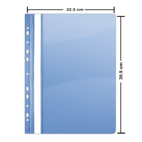 Dosare din Plastic cu Sina si Multiperforatii, 10 Buc/Set, 225x305 mm, Capacitate de 200 Coli, Culoare Albastra, Dosare din Plastic DONAU, Dosar din Plastic pentru Documente, Dosar cu Sina Si Multiperforatii