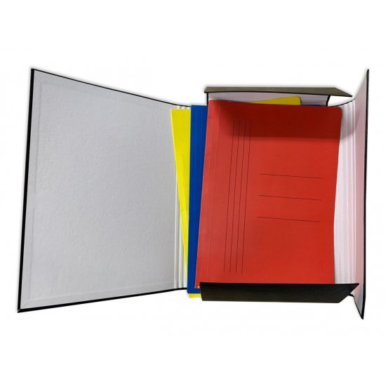 Mapa din Carton cu Elastic, 235x320x55mm, Max. 500 coli, Negru, Mapa pentru Documente, Mapa pentru Organizat, Mapa pentru Depozitare