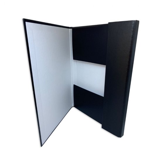 Mapa din Carton cu Elastic, 235x320x55mm, Max. 500 coli, Negru, Mapa pentru Documente, Mapa pentru Organizat, Mapa pentru Depozitare