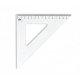 Echer Rio, 15 cm, 45/45, Plastic, Incolor, Echer Plastic Transparent, Echer Geometrie, Echer Unghi 45, Echere, Echere Geometrie, Instrumente Geometrie, Echer Plastic