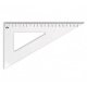 Echer Rio, 21 cm, 30/60, Plastic, Incolor, Echer Plastic Transparent, Echer Geometrie, Echer Unghi 30, Echer Unghi 60, Echere, Echere Geometrie, Instrumente Geometrie, Echer Plastic