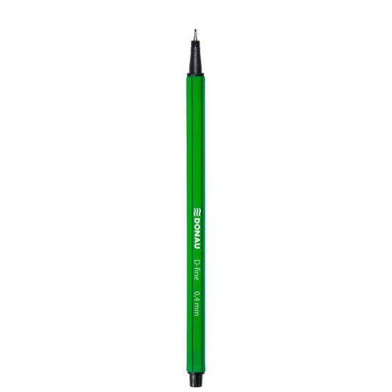 Fineliner cu scriere de 0.4 mm, 10 Buc/Set, Corp Hexagonal, Verde, Instrumente de Scris, FineLinere DONAU, Pixuri DONAU