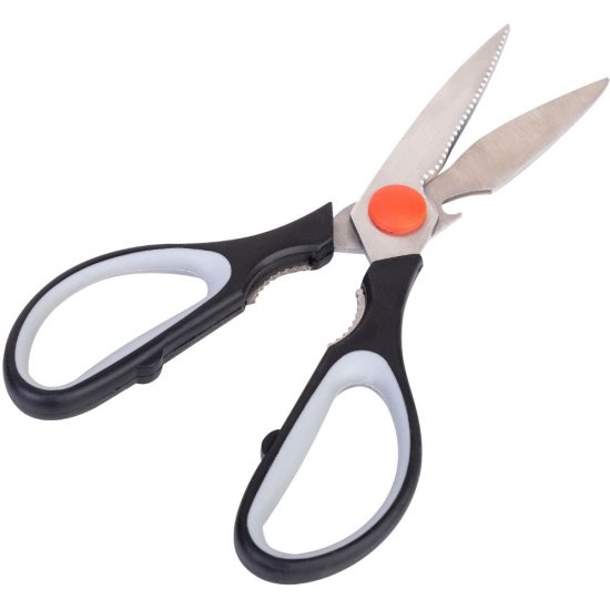 Foarfeca Multifunctionala Bucatarie cu Grip Deli, 21 cm, Neagra, Foarfeca Multifunctionala, Foarfeca Multifunctionala pentru Bucatarie, Foarfeca Multifunctionala pentru Bucatarie cu Grip, Foarfeca Multifunctionala din Material Inoxidabil