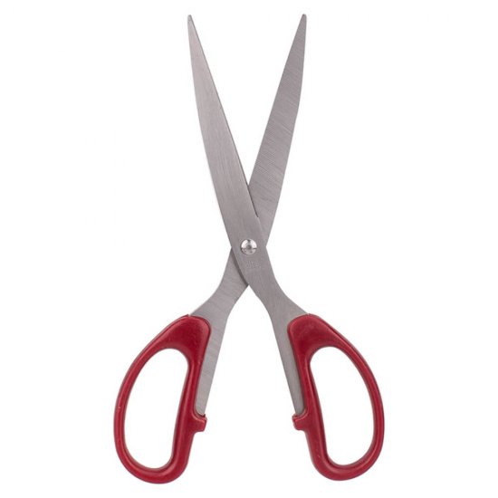 Foarfeca de Birou Deli, 21 cm, Rosu, Material Otel Inoxidabil, Foarfece, Foarfece Scoala, Foarfeca, Foarfece pentru Casa, Foarfeca Universala, Foarfeca de Birou, Foarfeca pentru Hartie si Carton