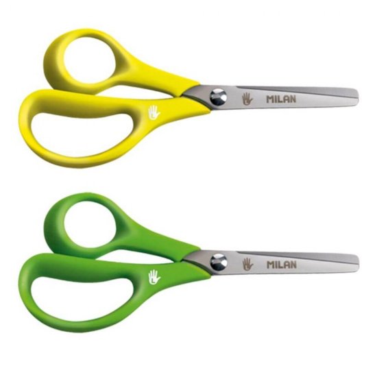 Set 20 Foarfeci MILAN, 14 cm, Lama Otel Inoxidabil, pentru Stangaci, Foarfece pentru Stangaci, Set Foarfeci MILAN Scoala, Foarfece MILAN pentru Stangaci, Foarfeca Persoane Stangace, Foarfeca de Birou, Foarfeca pentru Hartie si Carton