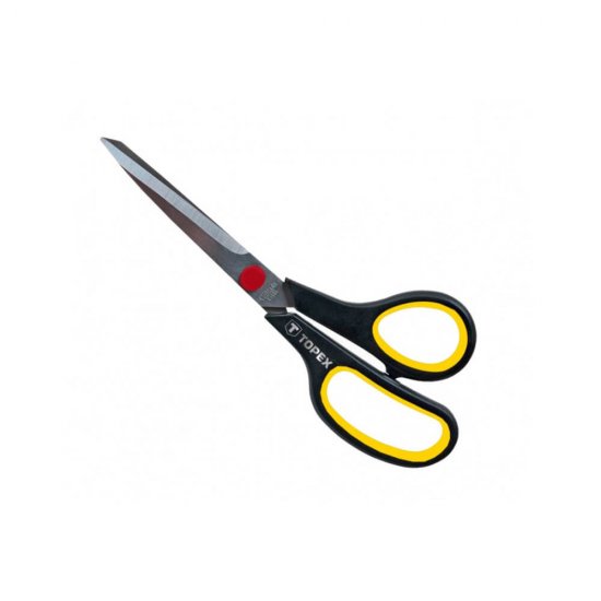 Foarfeca Topex, Culoare Negru/Galben, 220 mm, Foarfeca, Foarfeca Bricolaj, Foarfeca Otel, Foarfeca Otel Inoxidabil, Foarfeca Lucrari de Bricolaj, Foarfeca Bricolaj Topex