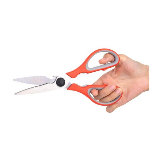  Foarfeca DELI Clasic, Lama Otel Inoxidabil, Manere Ergonomice Rosii, 210 mm, 1 Buc, Foarfeca Standard, Foarfeca de Birou, Foarfeca pentru Birou, Foarfeca Hartie, Foarfeca Plastic, Foarfeca pentru Carton, Foarfeca Maner Ergonomic, Foarfeca Lama din Otel