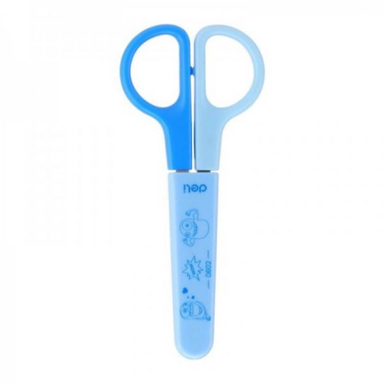 Set 2 Foarfece Scolare cu Capac de Protectie DELI, Manere Plastic, 120 mm, Foarfeca Scolari, Foarfeca pentru Scoala, Foarfeca pentru Copii, Foarfeca Hartie, Foarfeca din Plastic, Foarfeca cu Protectie, Foarfece cu Capac de Protectie