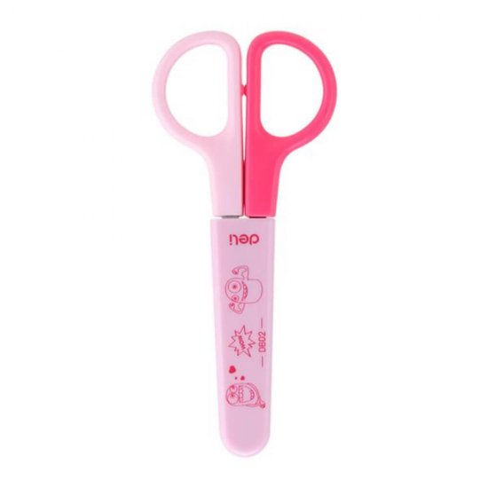 Set 2 Foarfece Scolare cu Capac de Protectie DELI, Manere Plastic, 120 mm, Foarfeca Scolari, Foarfeca pentru Scoala, Foarfeca pentru Copii, Foarfeca Hartie, Foarfeca din Plastic, Foarfeca cu Protectie, Foarfece cu Capac de Protectie