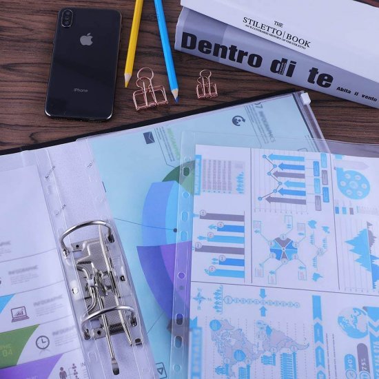 Set 5 Folii Protectie Documente A4, 200 Microni, Clapa Laterala, Fermoar, Folie Protectie Documente, Folii pentru Documente, Folii Transparente Protectie, Folie cu Clapa, Folie cu Fermoar, Folie Documente, Folie Transparenta Protectie