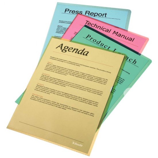 Mapa Protectie Cristal A4 Esselte, 150 Microni, Tip L, Galbena, Mape Protectie Documente, Mape A4 Protectie, Mape pentru Documente, Mape Transparente Protectie, Mapa Transparenta Protectie, Mapa Transparenta Documente, Mape Documente, Mape A4