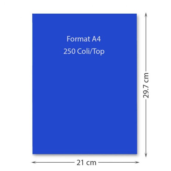 Hartie Cartonata A4 DACO, Albastru Regal, 250 Coli/Top, 160 g/m², 210x297 mm, Carton Colorat, Carton Colorat A4, Hartie Cartonata Colorata, Hartie A4 Colorata, Coli Colorate, Top Hartie Cartonata, Coli Cartonate A4, Hartie Cartonata Albastra